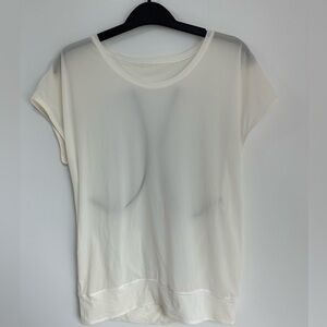Lululemon white cream top with cut out back size M